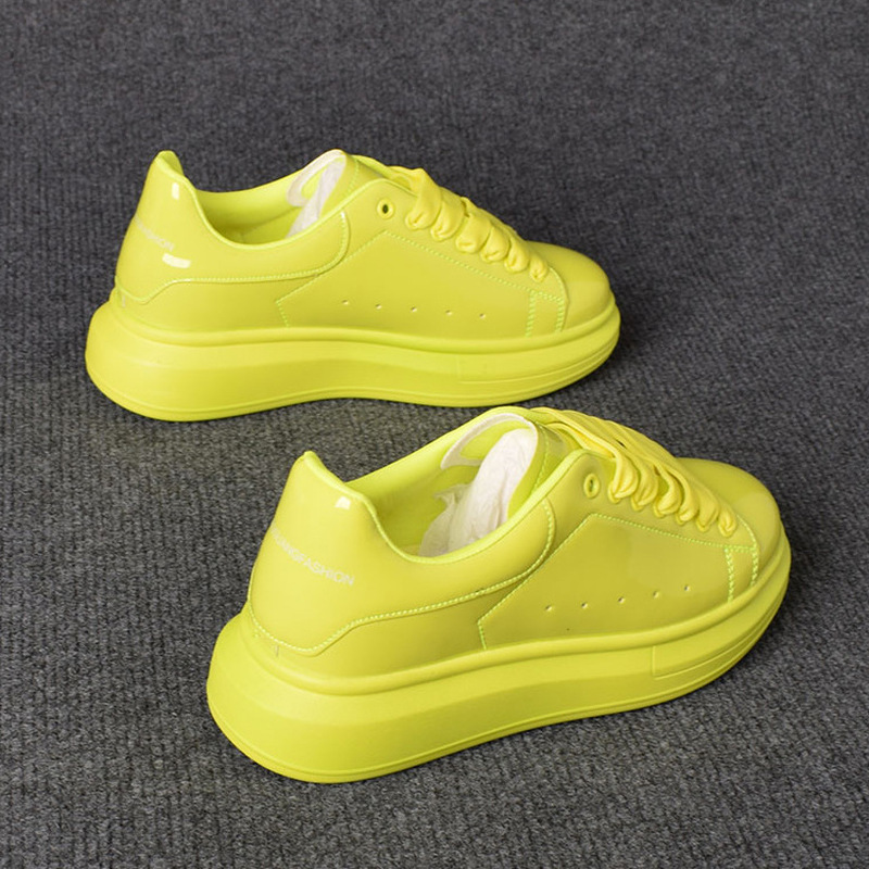 Men'S Shoes Casual Sneakers - Кроссовки унисекс 2025: лакированные белые повседневные