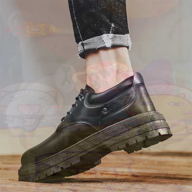 Men Shoes On Clearance - Темные модные кроссовки из натуральной кожи,