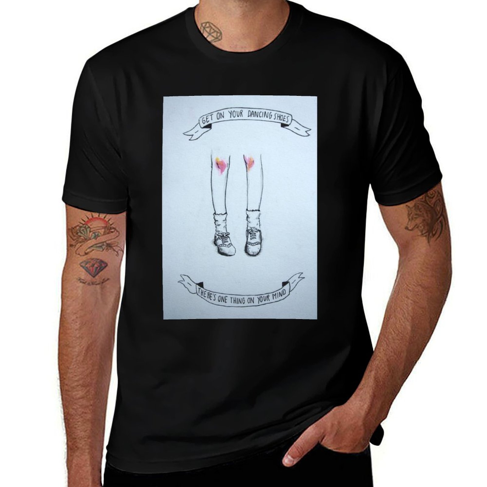 Men Shoes Illustration - Футболка с принтом Arctic Monkeys Dancing