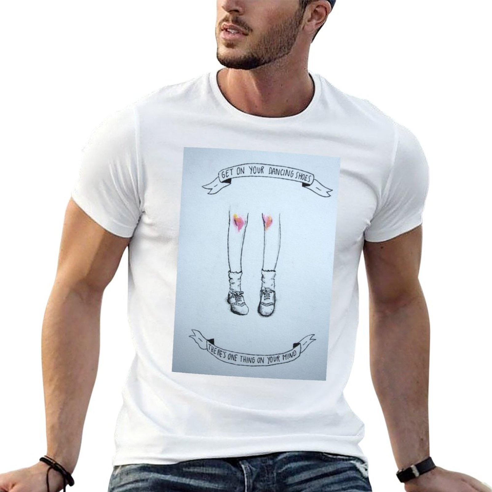 Men Shoes Illustration - Футболка с иллюстрацией танцующих обезьян Arctic