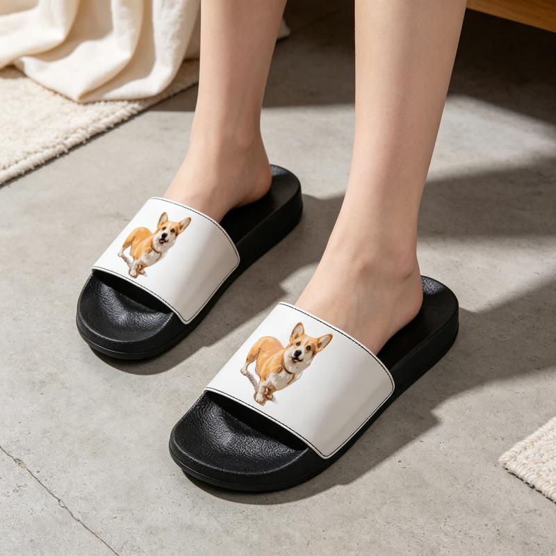 Men Shoes Illustration - Женские и мужские домашние тапочки, дизайн