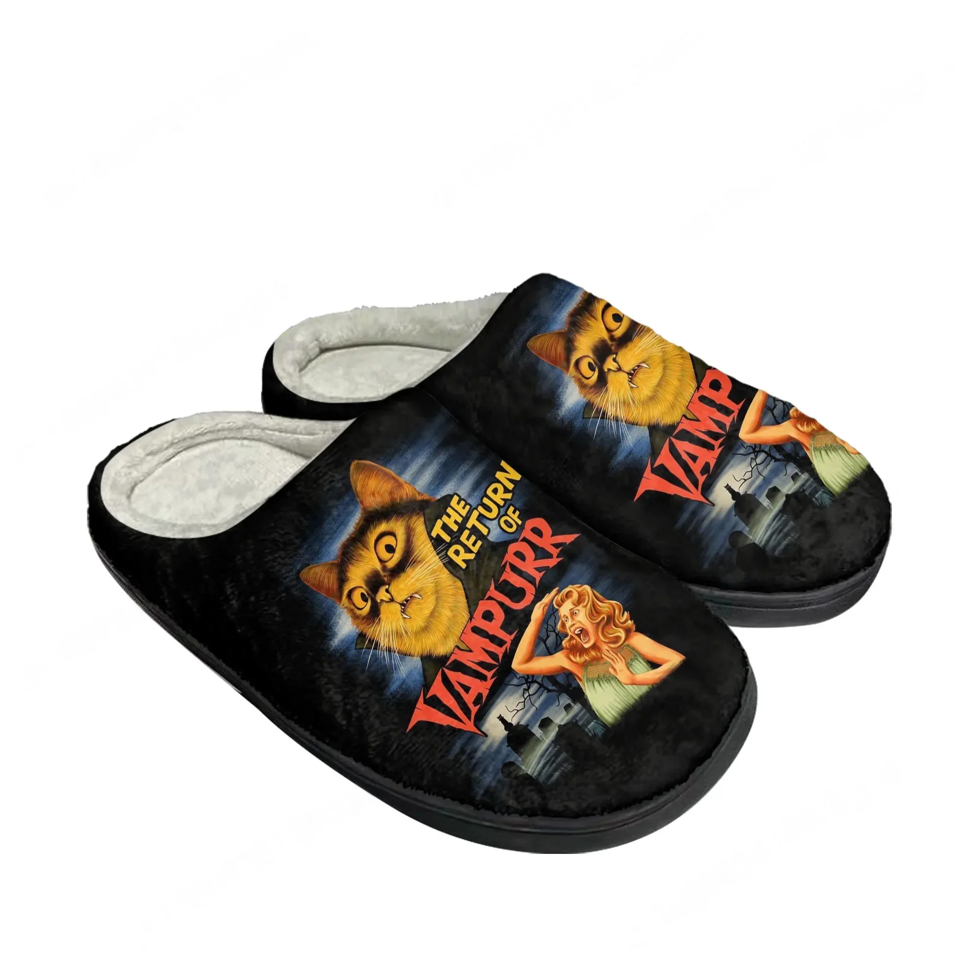 Men Shoes Winter - Тапочки-котики-вампиры: хлопковые плюшевые домашние тапочки для