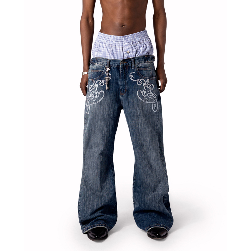 Джинсы Y2K синие расклешенные  – обзор и цена Men Shoes Jeans